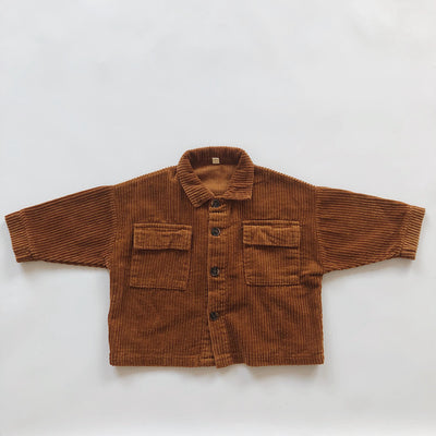 Cardigan Infantil Vintage en Pana Suelta y Cómoda