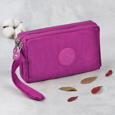 Cartera de Mano de Lona con Tres Compartimentos y Cierre - Image 10