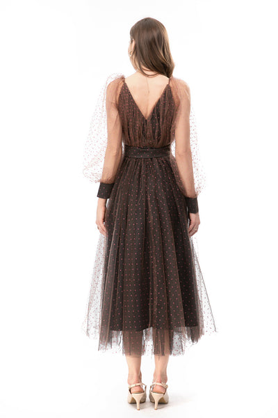 Vestido Ligero con Dobladillo de Gasa y Cintura Ajustada - Image 4