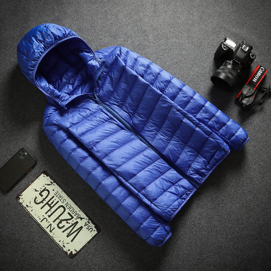 Chaqueta Acolchada Ultraligera con Capucha y Cuello Parado para Hombre - Image 24