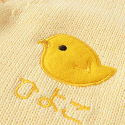 Chaleco Tejido Amarillo con Bordado de Pollito - Estilo Versátil para Niña - Image 11