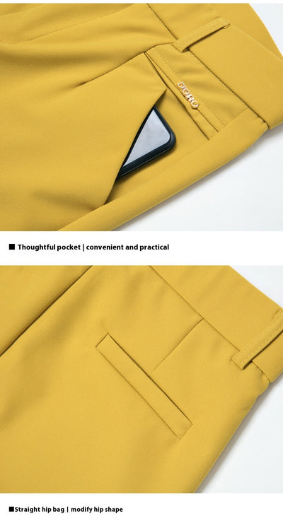 Pantalones Casuales Coreanos Cintura Alta Elásticos Ajustados Efecto Adelgazante - Image 17
