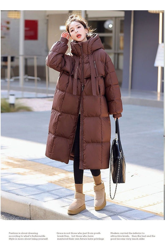 Abrigo Largo Acolchado Impermeable para Mujer - Protección Total en Invierno - Image 10