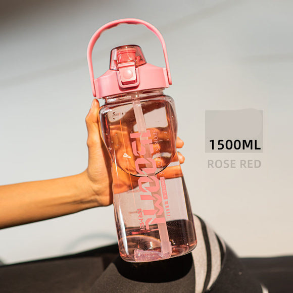 Botella Deportiva de Gran Capacidad con Popote