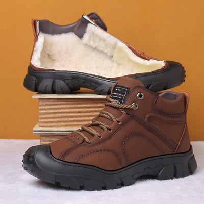Zapatos de Invierno para Hombre con Forro de Terciopelo y Algodón Grueso - Image 7