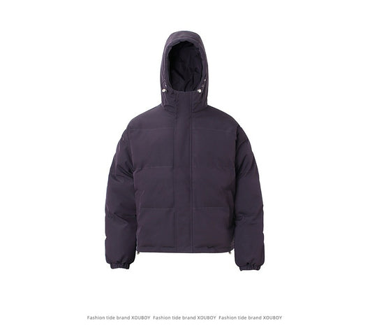 Chamarra Hoodie de Algodón Liso Estilo Americano - Image 22