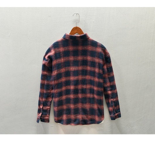 Camisa Casual de Cuadros para Hombre - Manga Larga Primavera Otoño - Image 15