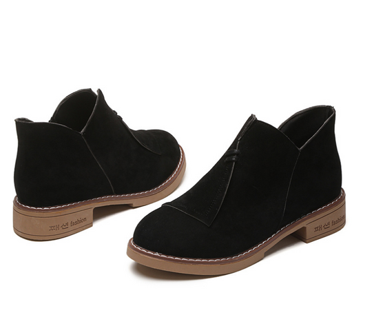 Botas Martin Cortas Mujer Estilo Británico Mate con Suela Gruesa - Image 3
