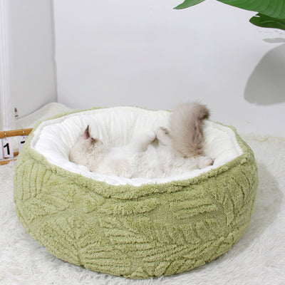 Cama Redonda Acogedora para Gatos y Perros Pequeños - Nido Térmico Suave - Image 2