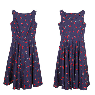 Vestido Retro con Estampado de Cerezas - Image 2