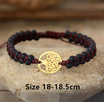Pulsera de Ágata Natural Tejida a Mano - Yoga, Amistad y Amor - Image 16