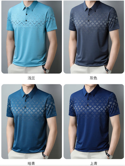 Polo Ejecutivo Ice Silk Manga Corta para Hombre - Secado Rápido y Estilo Business Casual - Image 10