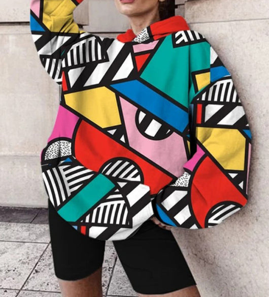 Sudadera con Estampado Geométrico para Mujer - Image 3