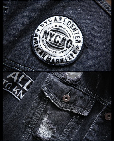 Chaqueta de Mezclilla Desgarrada Casual - Image 11