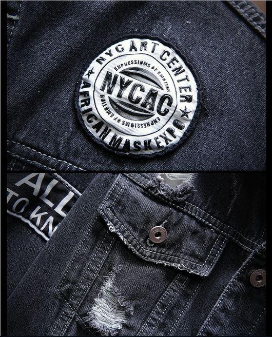 Chaqueta de Mezclilla Desgarrada Casual - Image 11