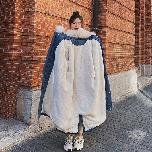 Chaqueta Acolchada Suelta Estilo Coreano con Cintura y Forro de Terciopelo - Image 9