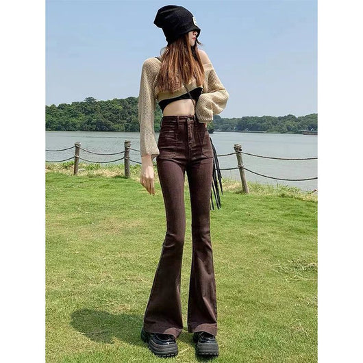 Pantalones Acampanados Cintura Alta Reductores Efecto Moda Urbana - Image 6
