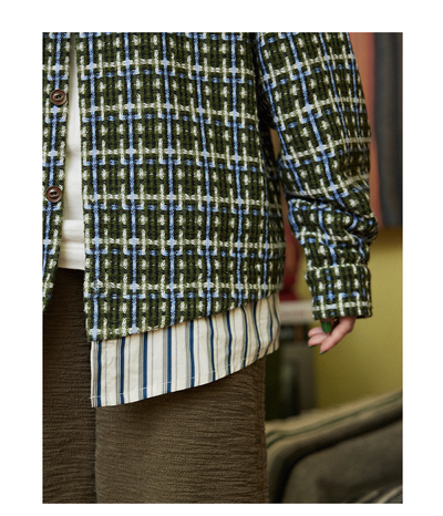 Abrigo Camisa Retro con Solapas y Detalles de Costura Decorativa - Image 15