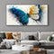 Cuadro Abstracto Mariposa Pintura Acrílica Óleo Hecho a Mano Arte Moderno Decoración Pared Sala de Estar