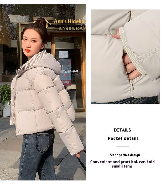 Chaqueta Corta Acolchada con Capucha para Mujer - Estilo Casual - Image 26