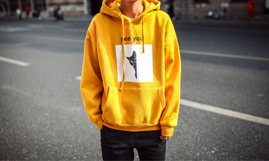 Sudadera con Capucha Gruesa para Hombre Invierno - Diseño Gato Estilo Coreano - Image 11