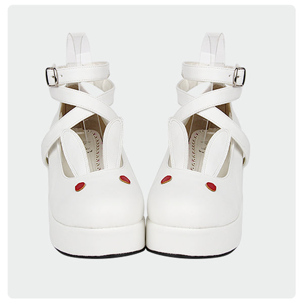 Zapatos Plataforma con Orejas de Conejo y Esponja Acolchada