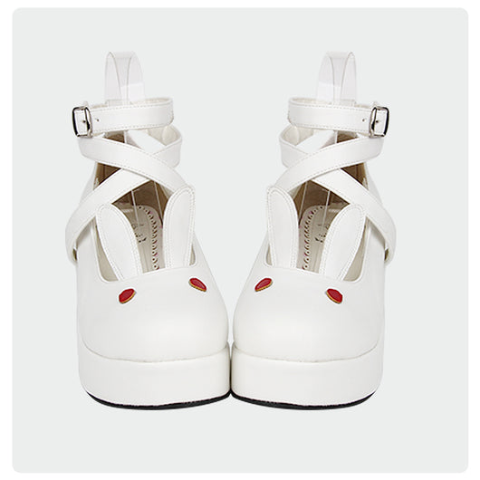 Zapatos Plataforma con Orejas de Conejo y Esponja Acolchada