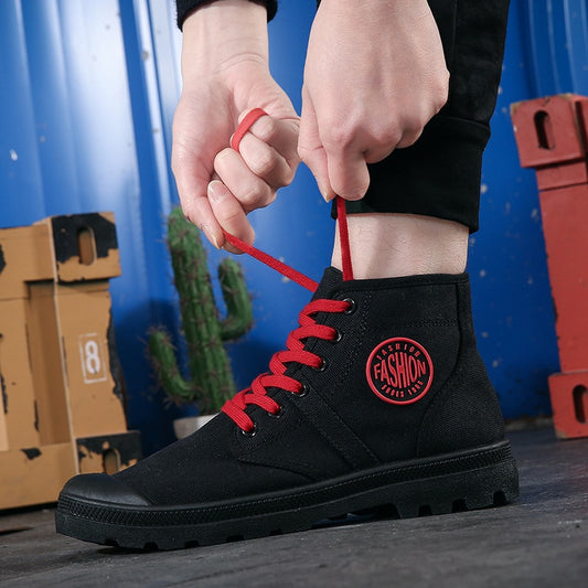 Zapatillas Canvas de Alto Corte para Estudiantes - Estilo Hip-Hop Versátil - Image 2