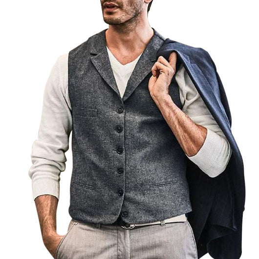 Chaleco Casual de Moda para Hombre - Solapa Simple Primavera Otoño - Image 9