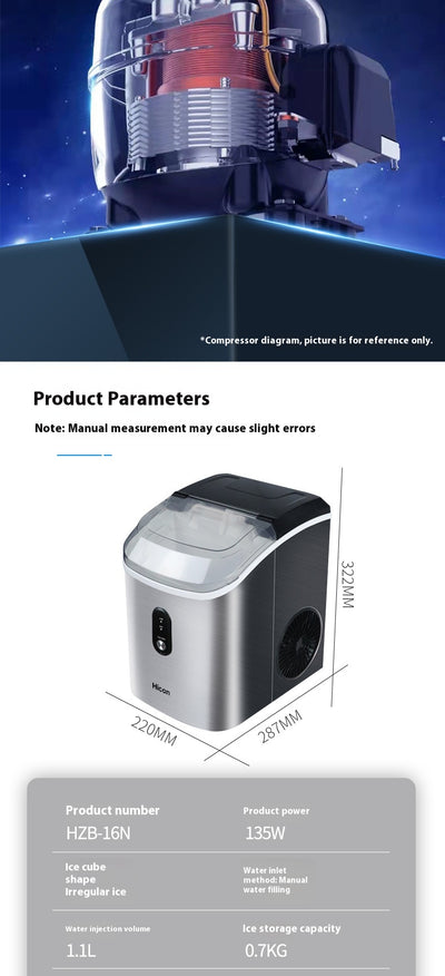 Trituradora Automática de Hielo 16kg - Máquina Compacta para Bebidas - Image 7