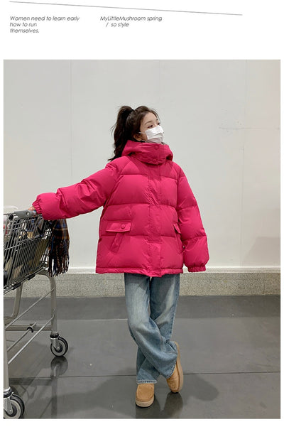 Chaqueta Corta de Plumón Blanco para Mujer - Abrigo Elegante de Invierno - Image 31