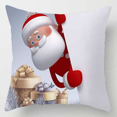 Funda de Almohada Navideña Muñeco de Nieve Tono Melocotón - Image 12