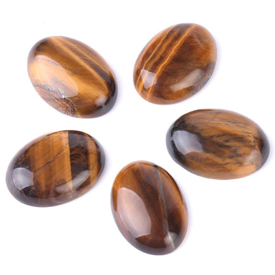 Anillo de Ojo de Tigre Natural con Óvalo Plano - Image 2