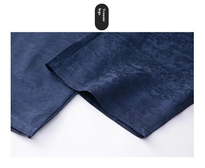 Traje Tang de Seda Mulberry para Hombre - Elegancia Tradicional China - Image 25