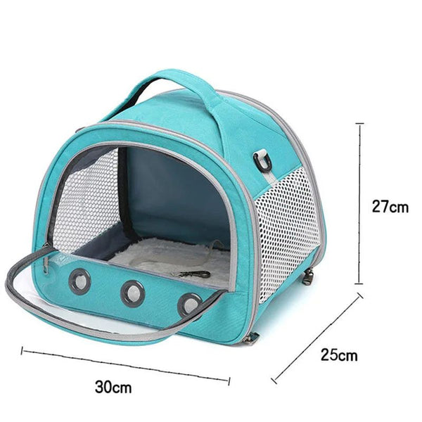 Bolsa Transportadora Plegable para Mascotas Pequeñas - Jaula Portátil para Pájaros y Roedores