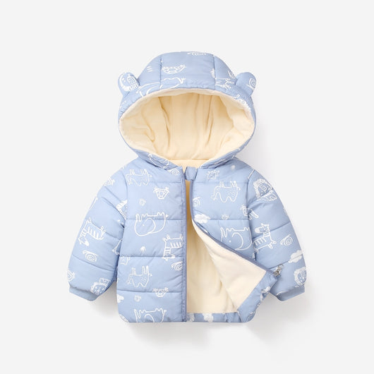 Abrigo Acolchado de Plumón con Forro Polar para Bebés y Niños Pequeños - Image 9
