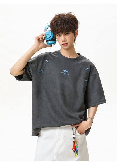 Playera Estructurada de Manga Corta con Textura Combinada para Hombre - Image 22