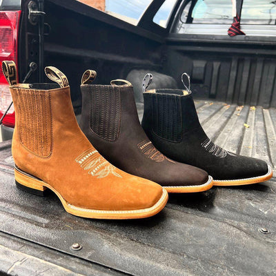 Botas Chelsea Martin con Bordado en Mangas - Estilo Europeo para Hombre - Image 3