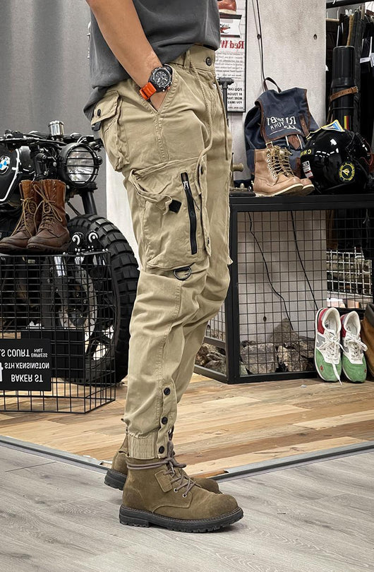Pantalones Tácticos Casual de Pierna Recta para Hombre con Puños Ajustables - Image 19