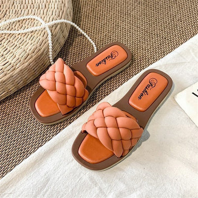 Sandalias Coreanas Tejidas con Punta Cuadrada - Image 11