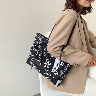 Bolso Canvas Grande con Diseño Graffiti para Mujer - Tendencia Urbana - Image 7