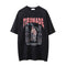 Camiseta Estampada Lavada y Desgastada para Hombre