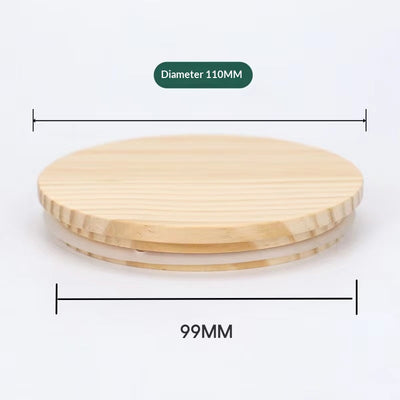 Portavelas Artesanal con Tapa de Bambú o Pino y Sello de Silicona - Image 6