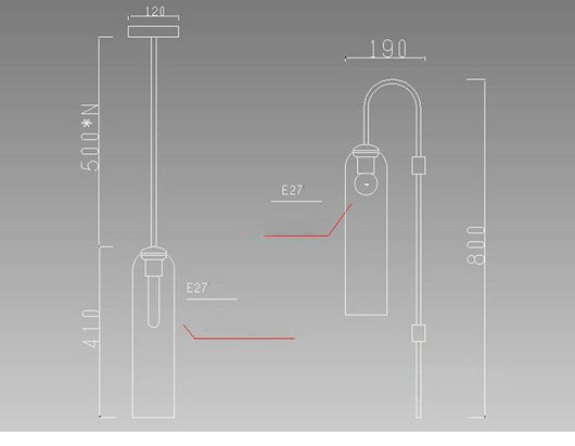 Lámpara Colgante Minimalista para Botella de Vino - Iluminación Creativa de Cabecera - Image 6