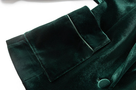 Traje de Terciopelo con Detalles de Cuentas para Mujer - Image 20