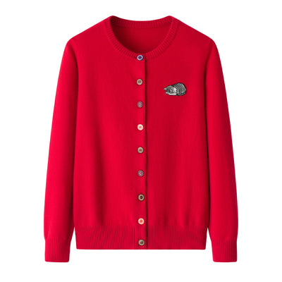 Cardigan Suave de Color Sólido - Sweater Coat Cómodo y Versátil