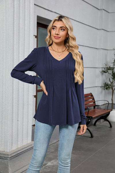 Blusa Suelta de Rayas con Mangas Largas para Mujer - Image 28