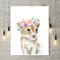 Pintura de Diamantes 5D - Leopardo con Corona Floral