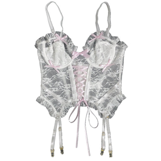 Corset Tipo Bustier de Encaje Francés Elegante - Image 2