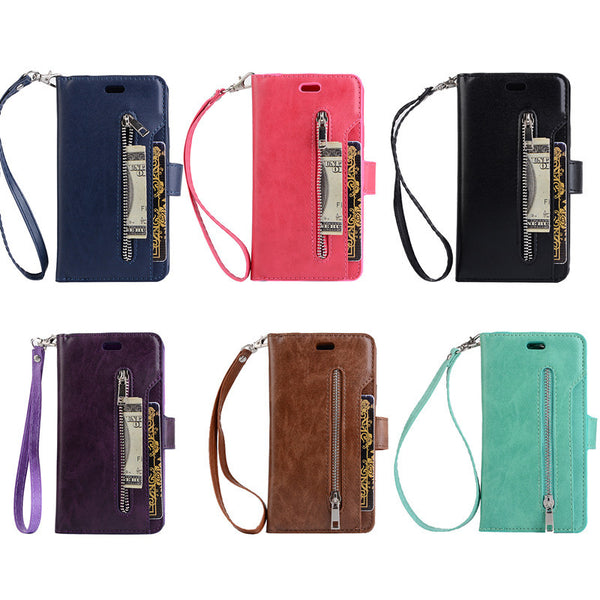 Billetera Multifunción de Cuero con Funda para Móvil